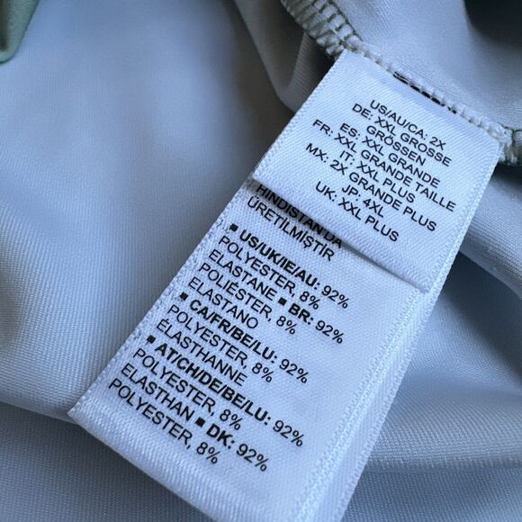 Making the Cut Bodysuit Womens Size 2X Green Printed Stretch Long Sleeve Plus - Picture 8 of 11